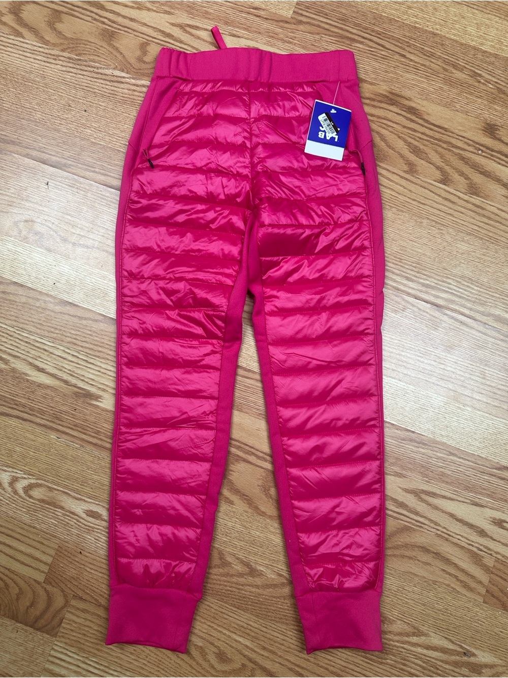 JoyLab Women’s Vibrant Pink Quilted Jogger Pants – New with Tags S